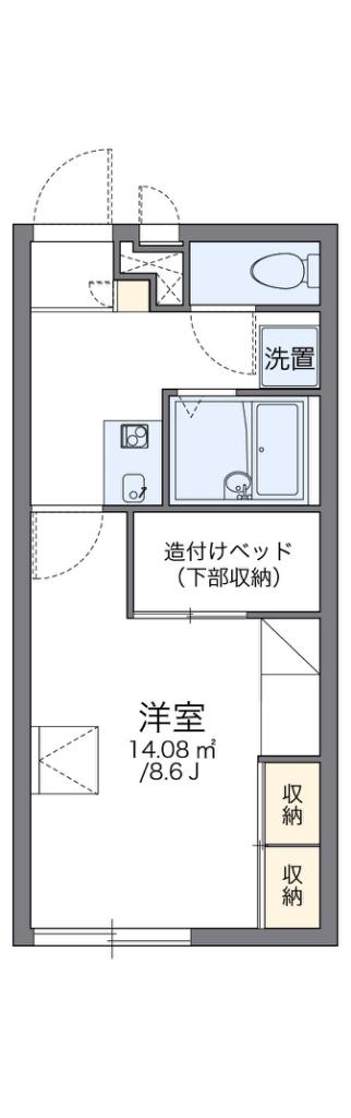 レオパレスルミエール(1K/2階)の間取り写真
