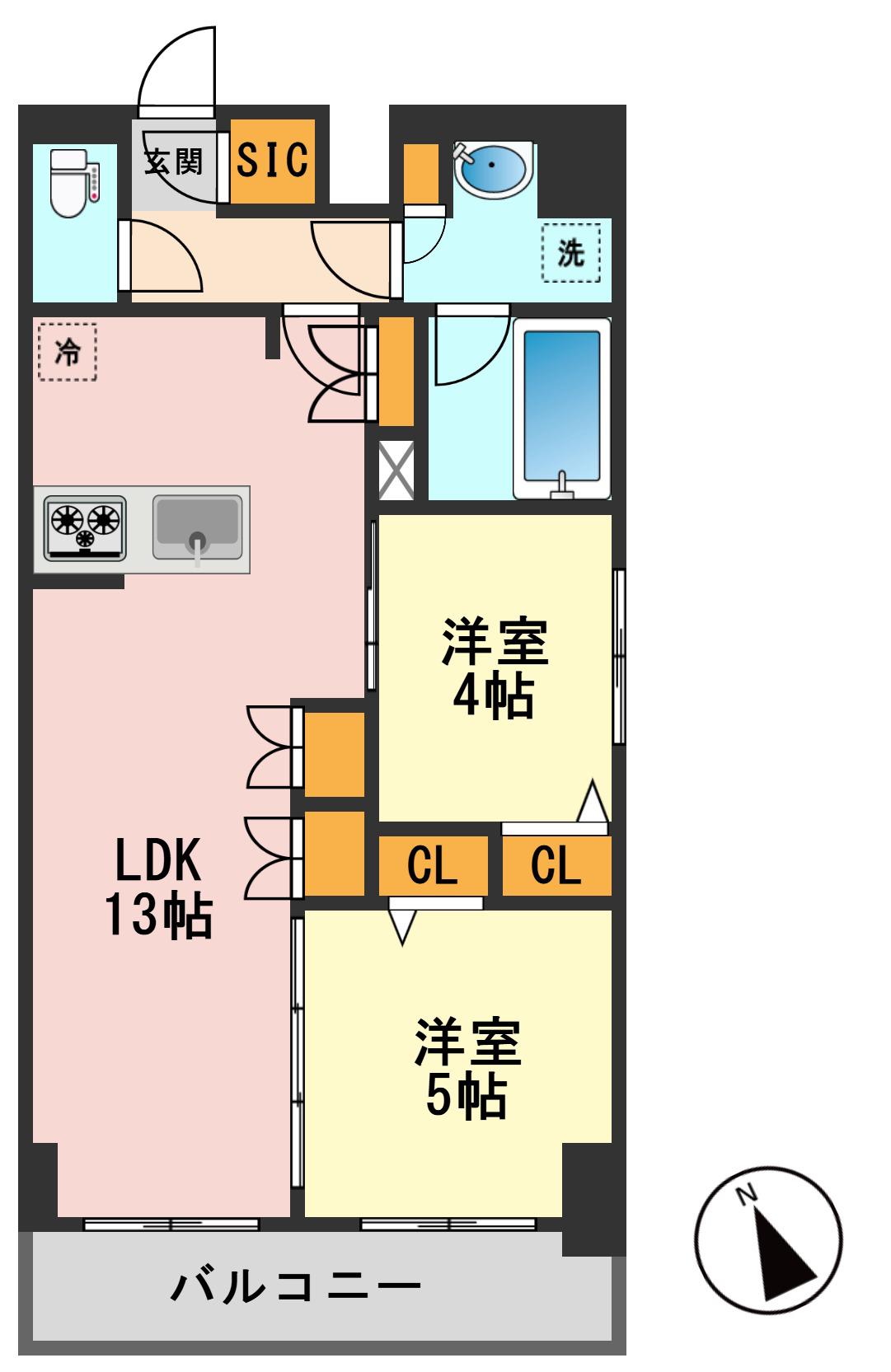 アーバンパーク船堀II(2LDK/3階)の間取り写真