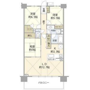 レーベン八潮(3LDK/2階)の間取り写真