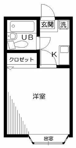 フォーラム目白(1K/2階)の間取り写真