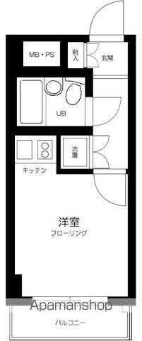 ライオンズマンション明石町(ワンルーム/8階)の間取り写真
