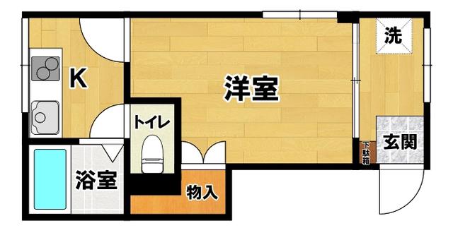 東光コーポ2(1K/1階)の間取り写真