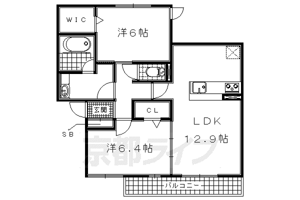 シェモワ イズミ(2LDK/2階)の間取り写真