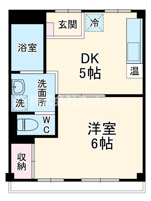第8美和マンション(1DK/2階)の間取り写真