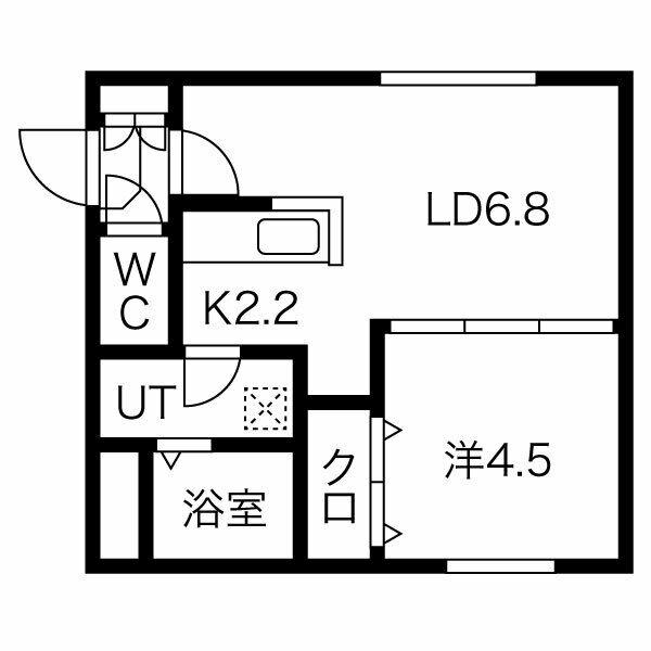 エルフ11(1LDK/3階)の間取り写真