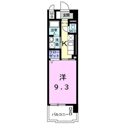 アンシャンテ(1K/1階)の間取り写真