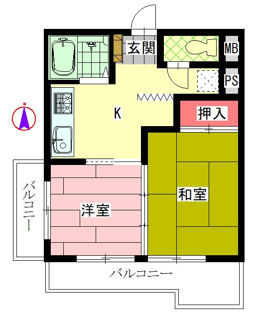 グランツ(2K/12階)の間取り写真