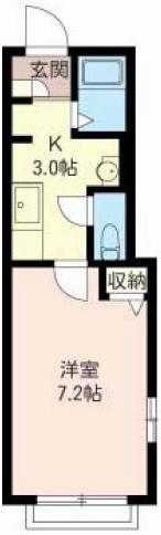 THINEH FLATS(1K/1階)の間取り写真