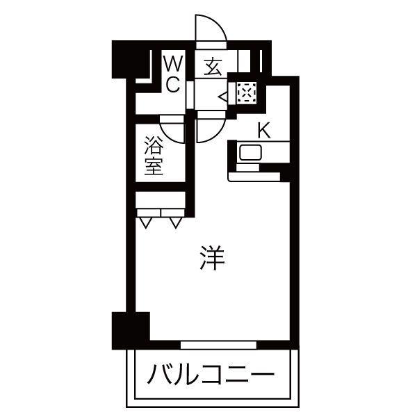 アーバンポイント高崎(ワンルーム/4階)の間取り写真