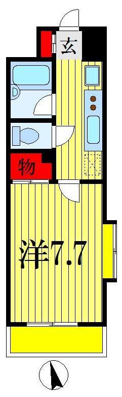 MAISON DE F(1K/5階)の間取り写真