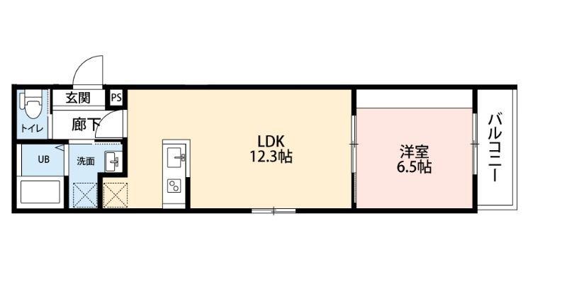 京成金町線 京成金町駅 徒歩8分 3階建 築1年(1LDK/2階)の間取り写真