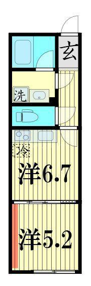 SAKURAレジデンス(1DK/1階)の間取り写真