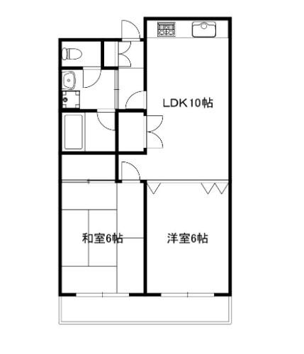 蒲田モリコーポ(2LDK/5階)の間取り写真