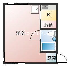 フラッツ塚口(ワンルーム/2階)の間取り写真