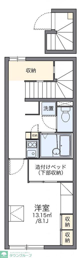 レオパレスすばるIII(1K/2階)の間取り写真