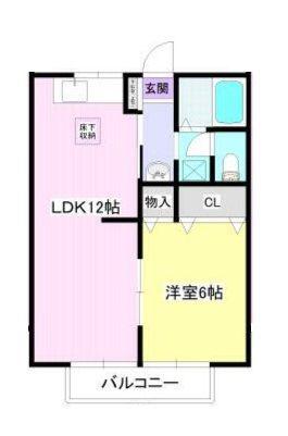 スプルースII(1LDK/2階)の間取り写真