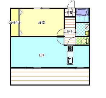 エトワール赤坂(1LDK/1階)の間取り写真