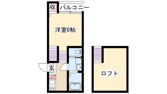 クレーシェレ瑞穂(1K/1階)の間取り写真