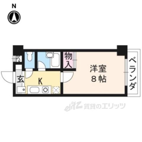 FLAT BS(1K/1階)の間取り写真