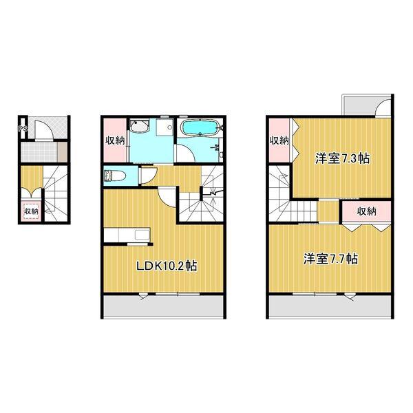 APT K III(2LDK/2階)の間取り写真