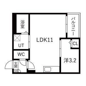 JACK SHOHO IX(1LDK/2階)の間取り写真