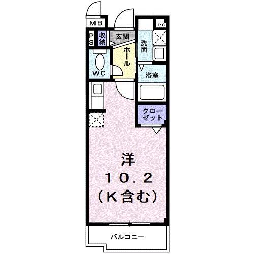 セントレ青山(ワンルーム/3階)の間取り写真