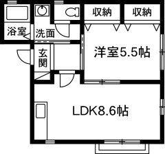 プレミール(1LDK/2階)の間取り写真