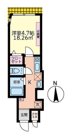 BRILLIAGE御徒町(1K/1階)の間取り写真