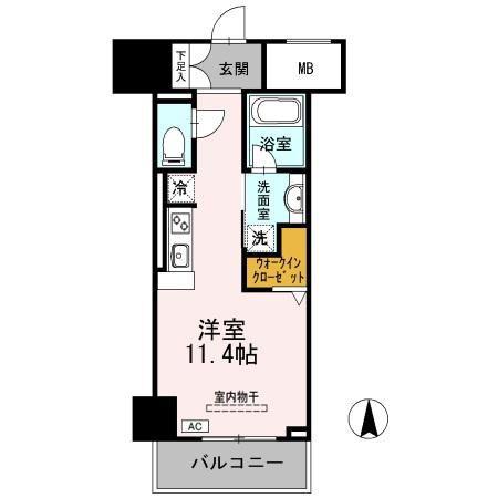 御幸レジデンス丸の内(ワンルーム/6階)の間取り写真