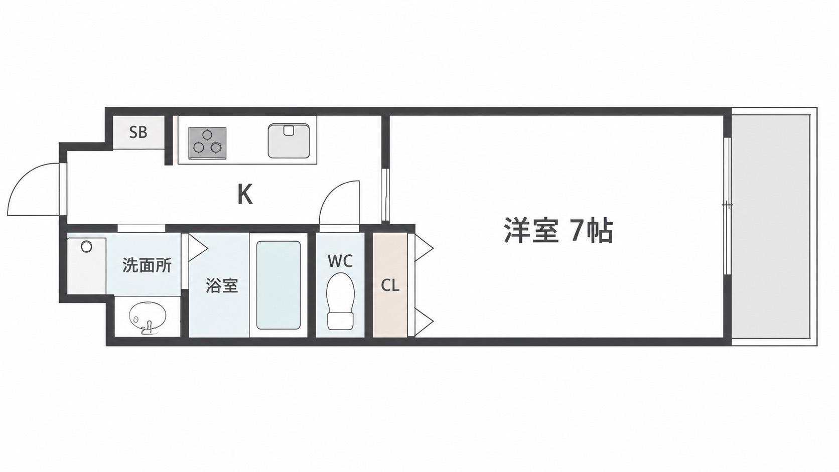 ORIENT BLD NO123(1K/19階)の間取り写真