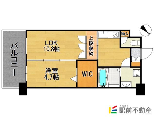 CLUB ORIENT BLD NO.8(1LDK/9階)の間取り写真
