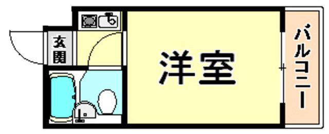 ダイドーメゾン御影(ワンルーム/4階)の間取り写真