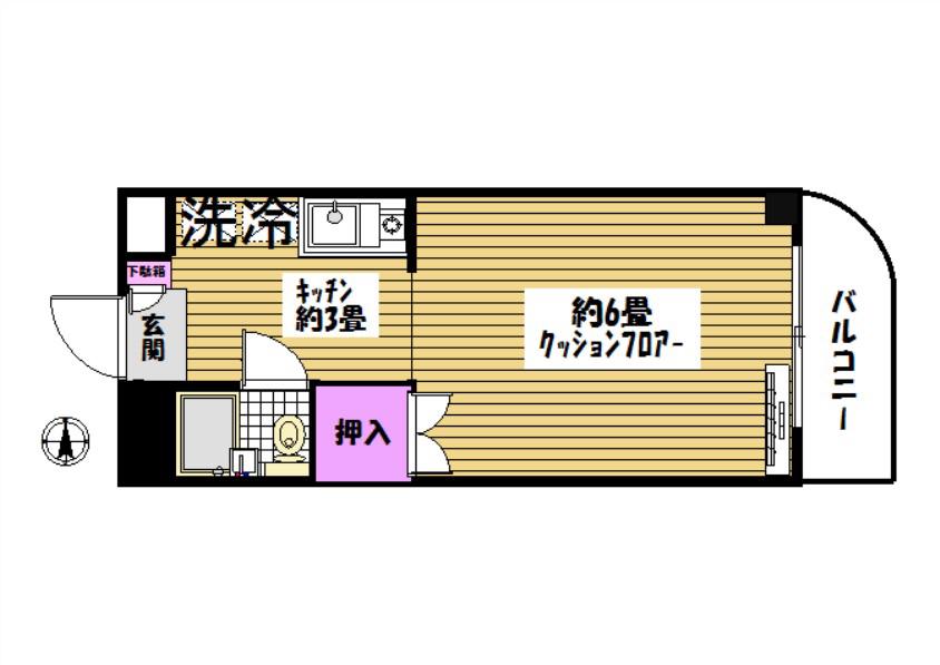 寺島ビル85(1K/1階)の間取り写真