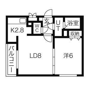 メルクリウス(1LDK/3階)の間取り写真