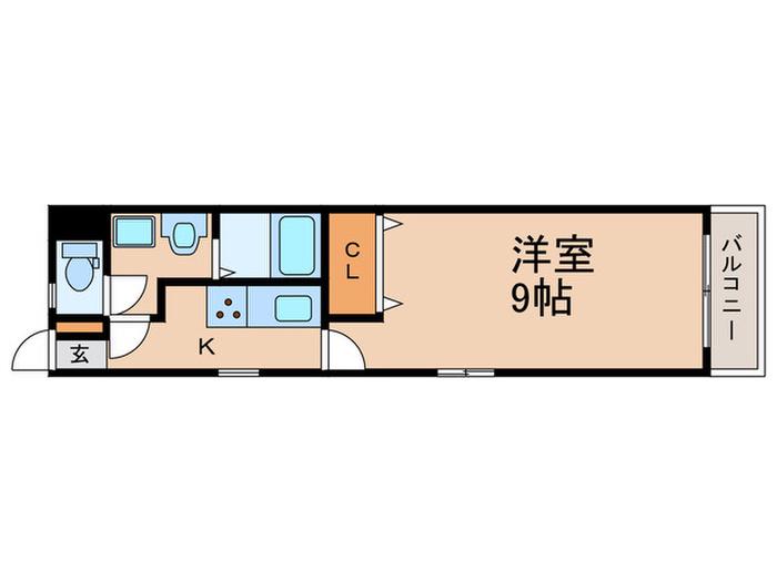 ディアコート蒼空(1K/3階)の間取り写真