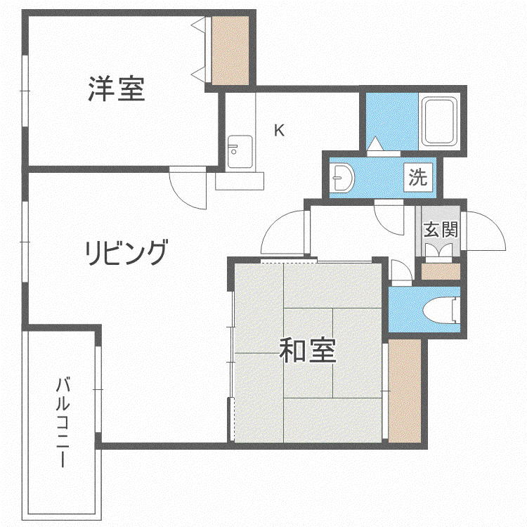 TRY COURT(2LDK/3階)の間取り写真