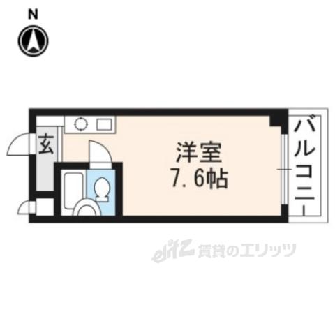 ハイツチロル(ワンルーム/1階)の間取り写真