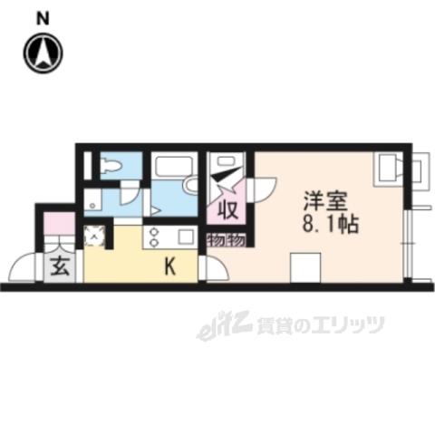 レオネクストセントラルささ山(1K/1階)の間取り写真