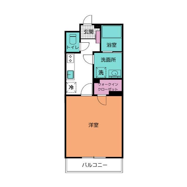 駅前MANSION(1K/1階)の間取り写真