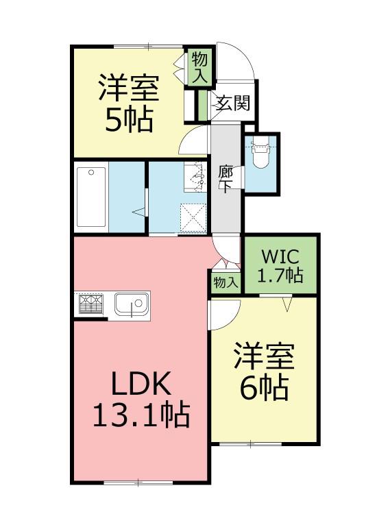 メゾン ド ステラ(2LDK/1階)の間取り写真