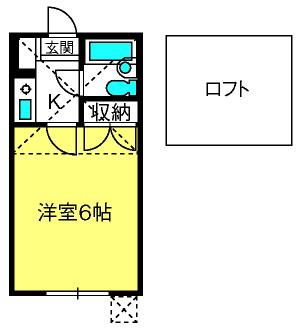 ソリティア大宮第一(1K/2階)の間取り写真