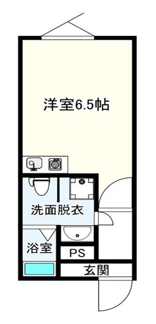 MAXIVCROS川崎大師(ワンルーム/2階)の間取り写真