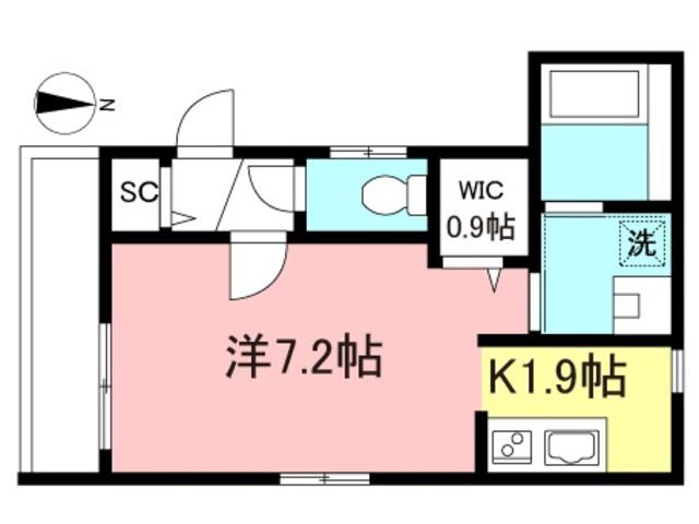 MAISON DU SOLEIL(1K/2階)の間取り写真