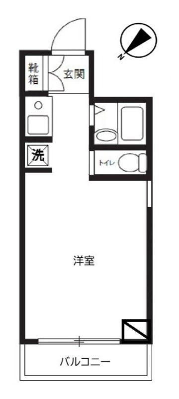 ウィンベルソロ西川口第10(ワンルーム/6階)の間取り写真