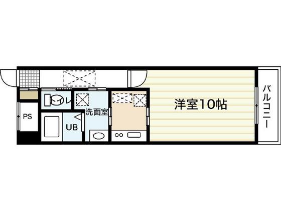 小町Fビル(1K/5階)の間取り写真