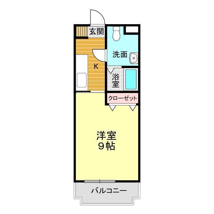 サンフォレスト(1K/3階)の間取り写真