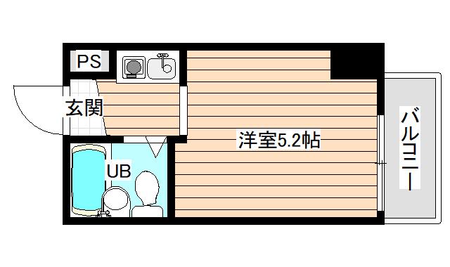 OGGI西九条(1K/6階)の間取り写真