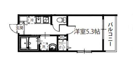 MELDIA南4丁目 2(1K/1階)の間取り写真