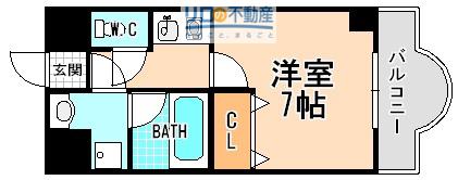 グレース逆瀬川(1K/2階)の間取り写真