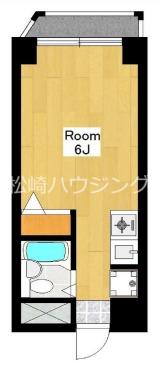 ハラスパジオ中野(ワンルーム/2階)の間取り写真
